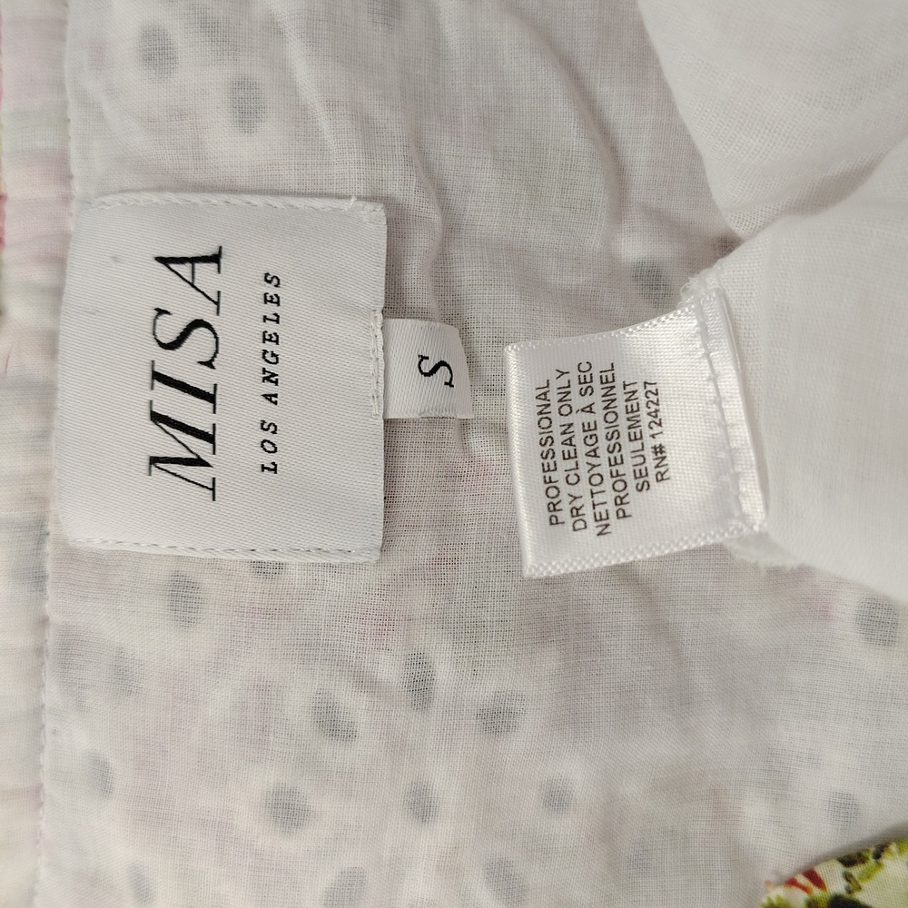 *NEW* MISA L.A. ILIANA ROMANTIC RUFFLE TIERED FLORAL COTTAGECORE MINI DRESS SZ S - Picture 8 of 8